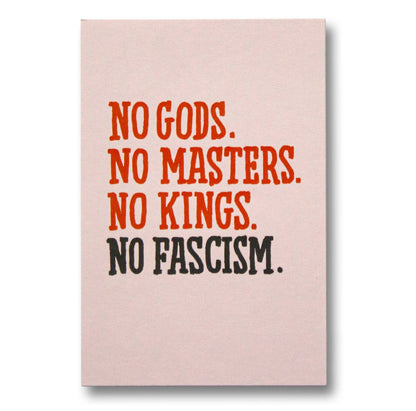 No Gods, No Masters, No Kinds, No Fascism Postcard