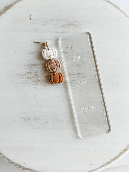 Neutral Pumpkin Trio Earrings- Mellow Dove Designs