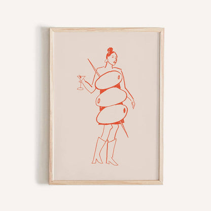 Miss Martini Mini Art Print: 5 x 7 in