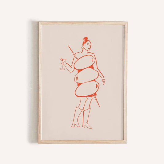 Miss Martini Mini Art Print: 5 x 7 in