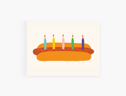 paper&stuff - Happy Birthday Hot Dog Cake Card