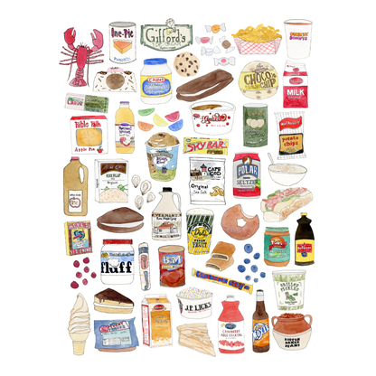Sarah Wormann Art - New England Foods: 8"x10"