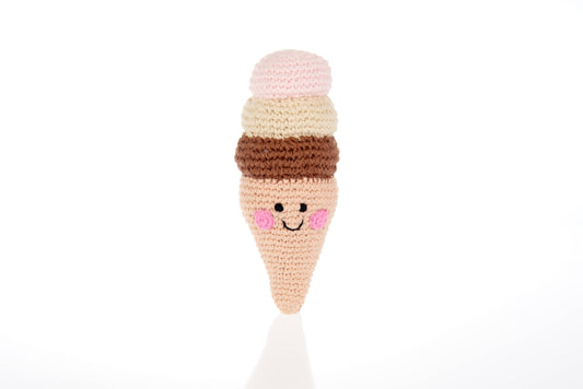 Pebble - Pretend Play Food Rattle - Ice Cream Cone