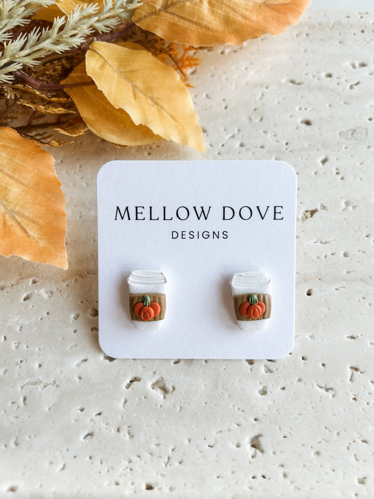 Pumpkin Spice Latte Studs- Mellow Dove Designs