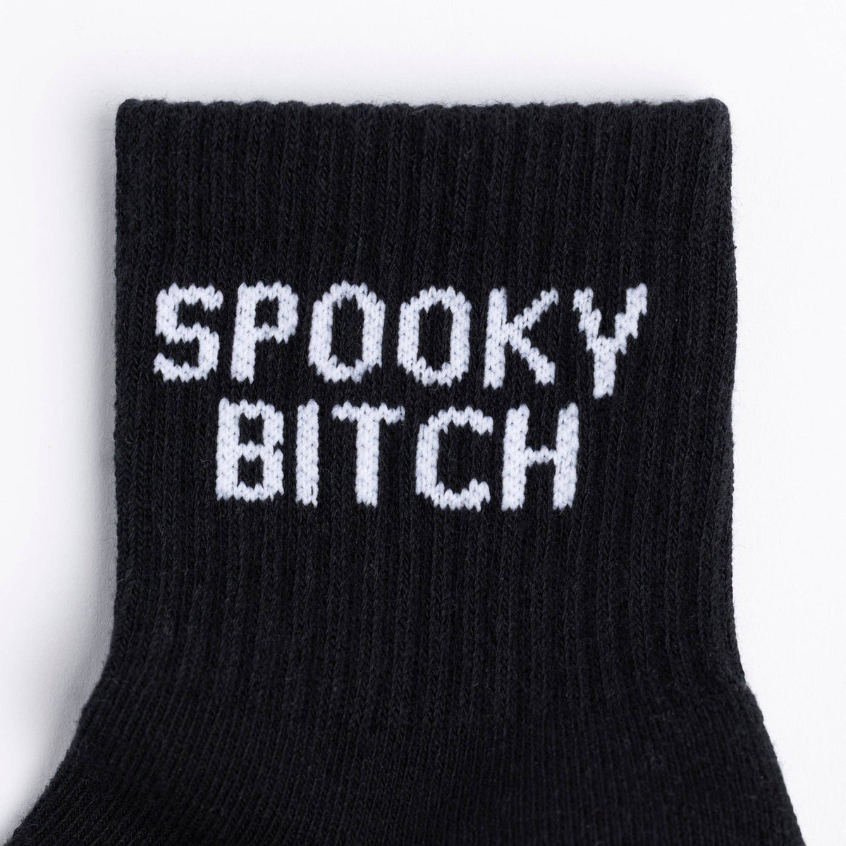 Spooky Bitch Quarter Crew Socks- Larissa Loden