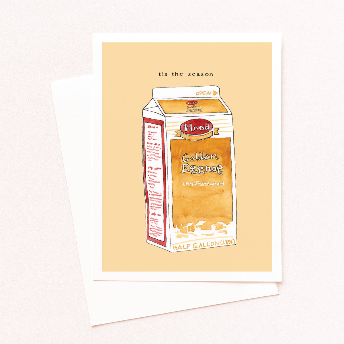Eggnog - Holiday Greeting Card- Sarah Wormann Art