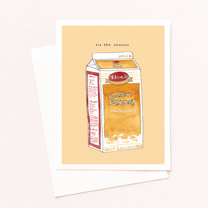 Eggnog - Holiday Greeting Card- Sarah Wormann Art