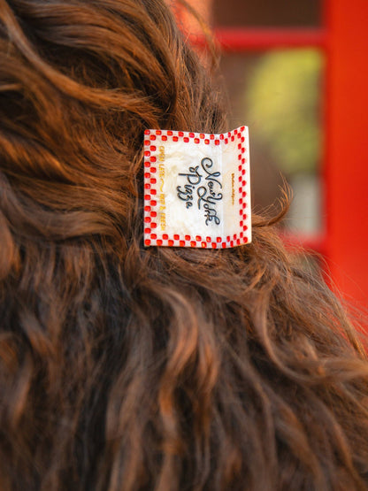New York Pizza Box Claw Hair Clip- Solar Eclipse