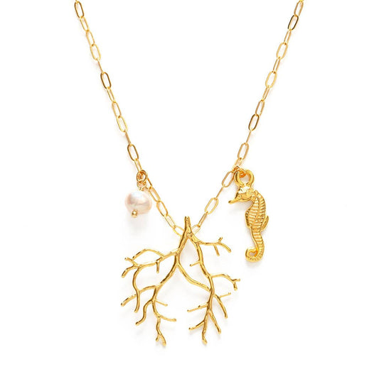 Coral Charm Necklace