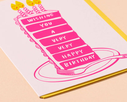 Wishing You A Very Happy Cake Birthday Card