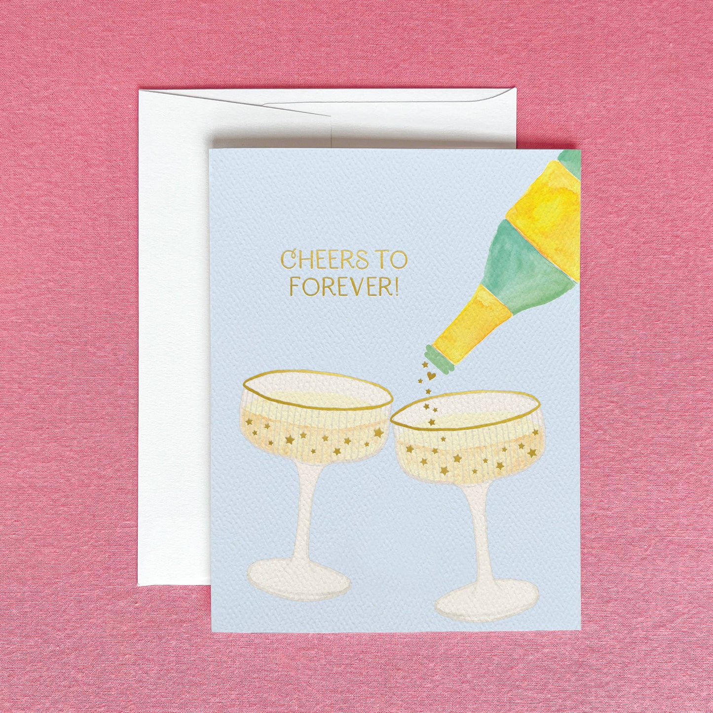 Champagne Wedding Greeting Card