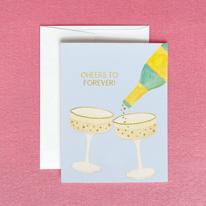 Champagne Wedding Greeting Card