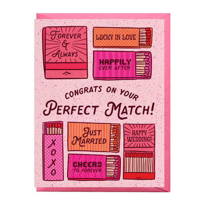 Perfect Match Wedding & Engagement Card- Boss Dotty Paper Co.