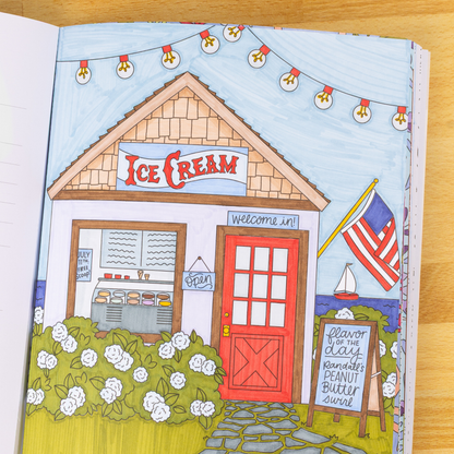 Coastal Americana Coloring Book- Elyse Breanne Design