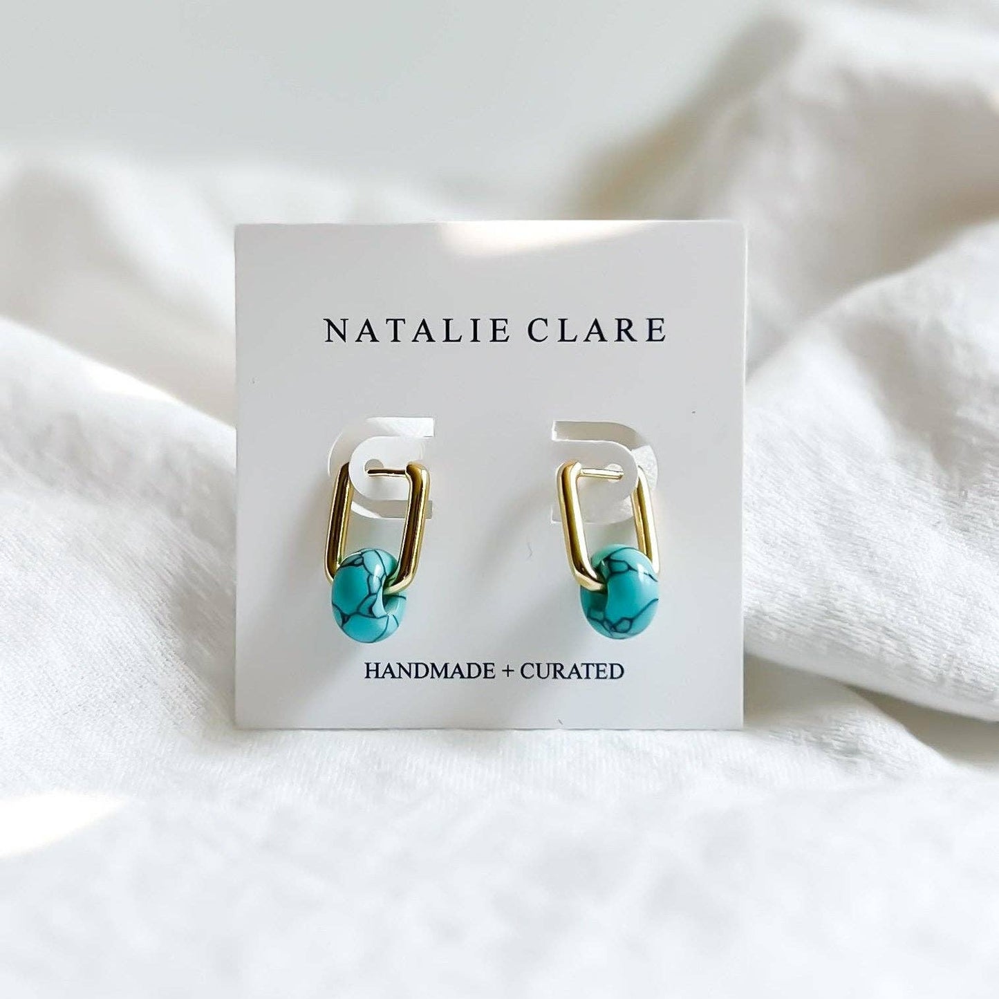 Natalie Clare Collections - Turquoise Huggie Hoop