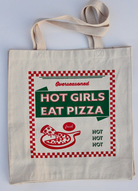 Hot Girls Eat Pizza Tote Bag 🍕