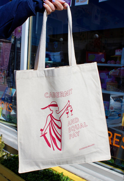 Cabernet and Equal Pay Tote Bag