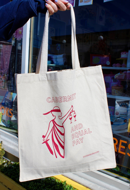 Cabernet and Equal Pay Tote Bag