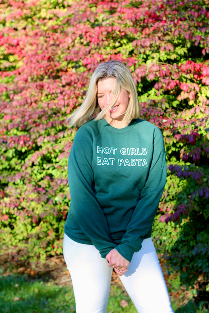 Hot Girls Eat Pasta Unisex Crewneck