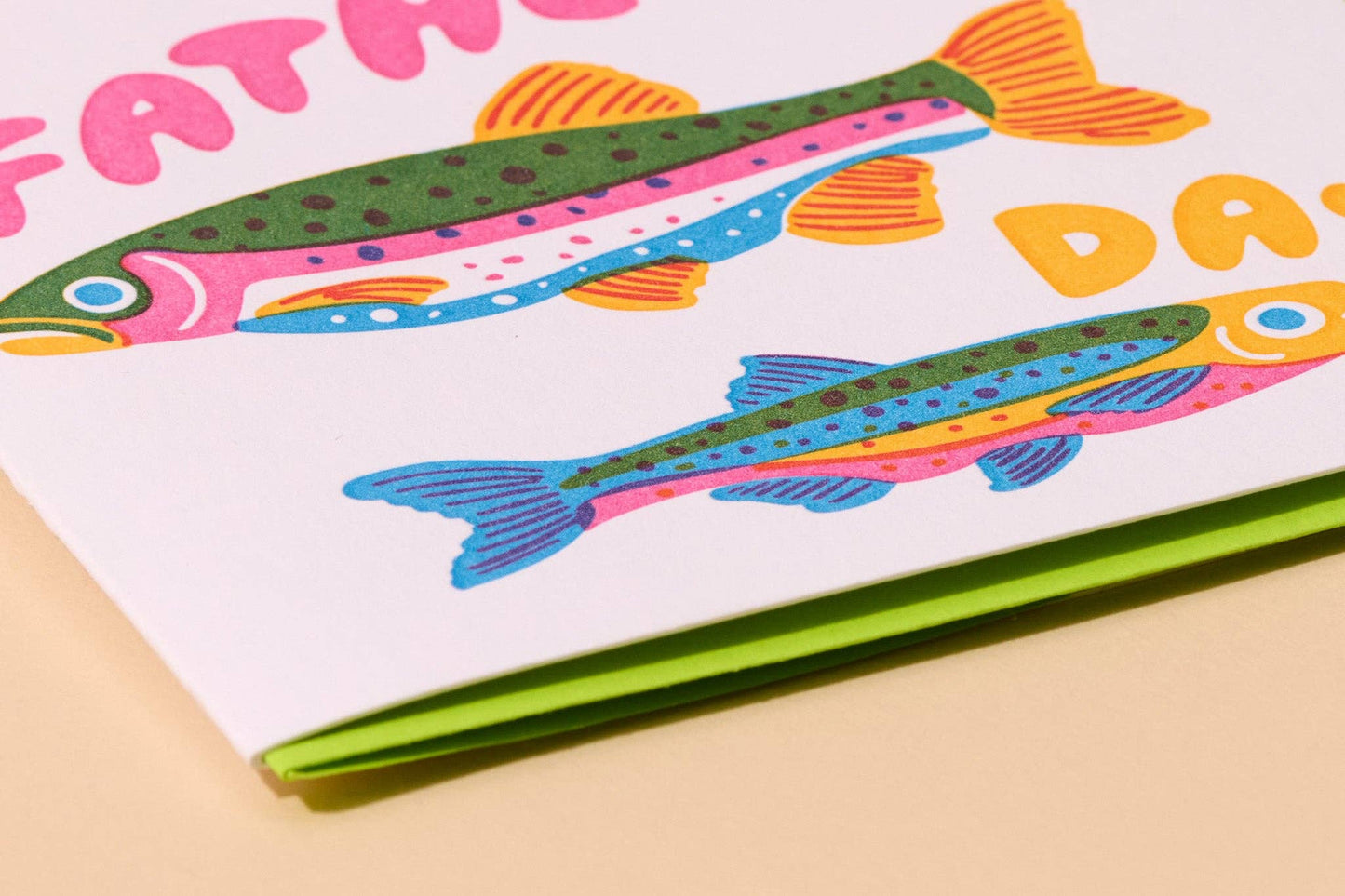 Letterpress Father's Day Card—Rainbow Trout