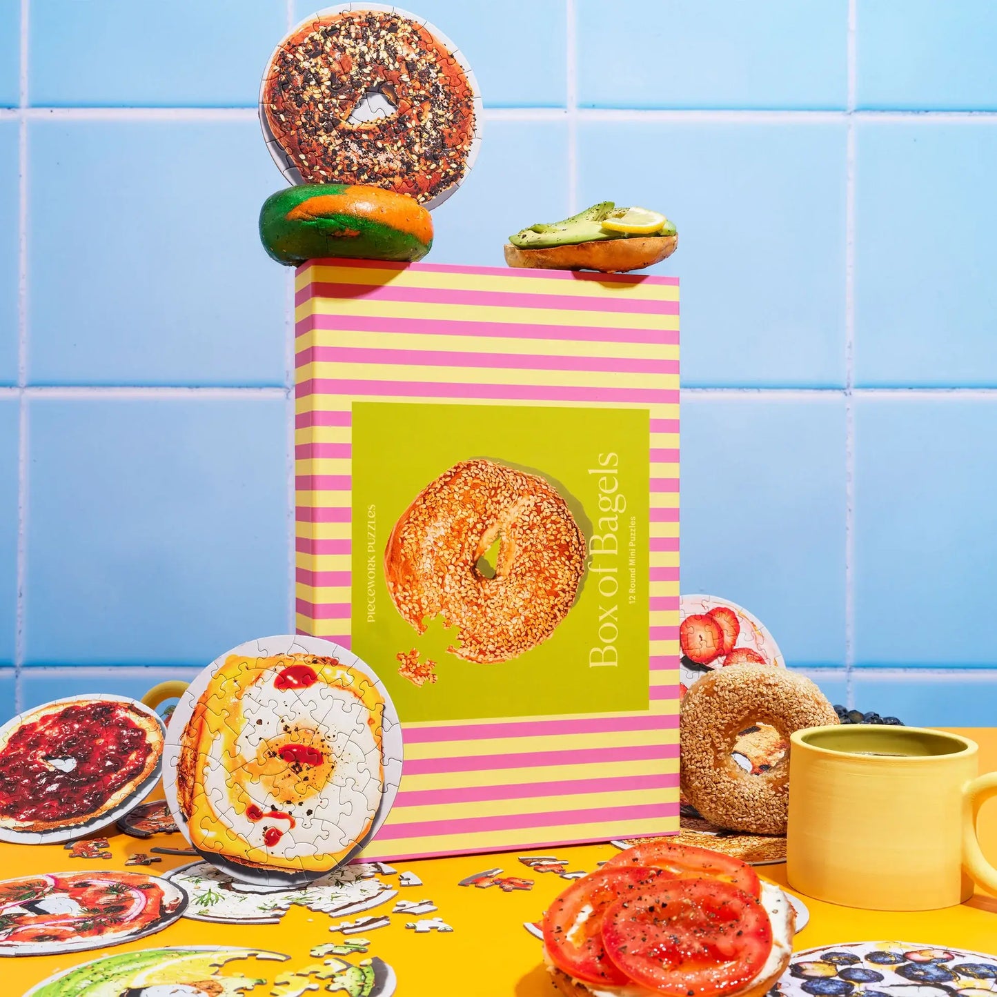 Piecework Puzzles - Box of Bagels - Mini Puzzles