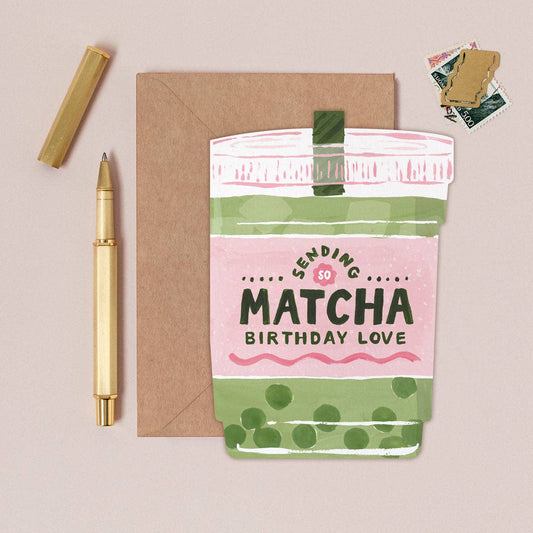 Matcha Birthday Card | Sister Paper Co.