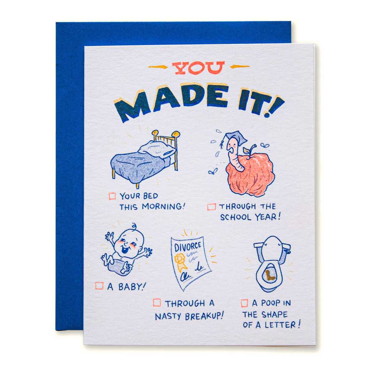 You Made it Congrats Card- Ladyfingers Letterpress