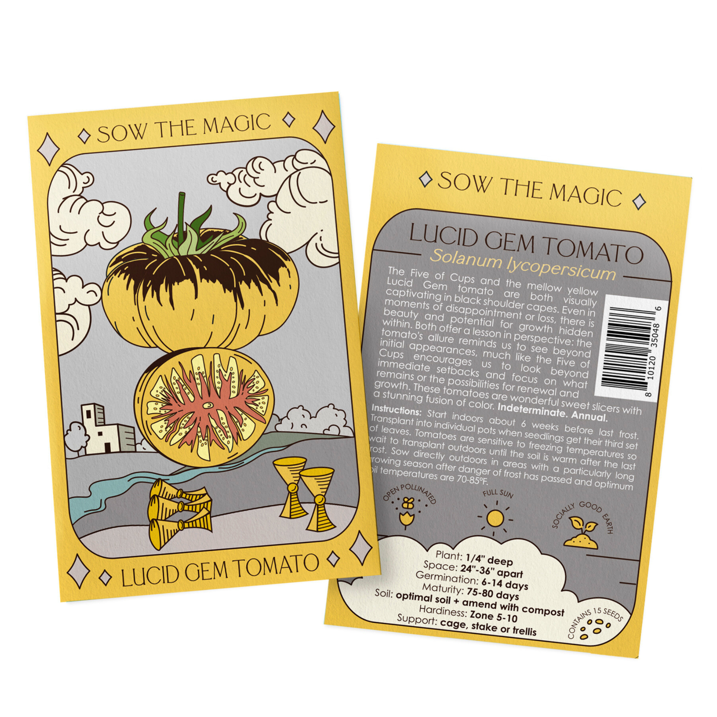 Lucid Gem Tomato Tarot Garden + Gift Seed Packet - Sow the Magic
