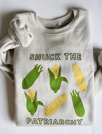 Shuck the Patriarchy Corn Crewneck Sweatshirt