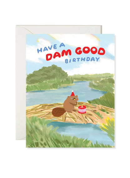 Beaver Birthday Card