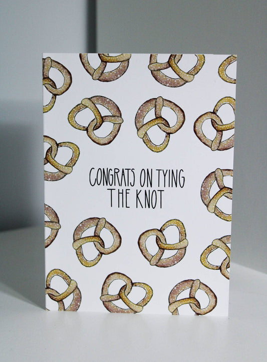 Scribbles and Doodlez - Congrats on Tying the Knot | Pretzel Wedding Card