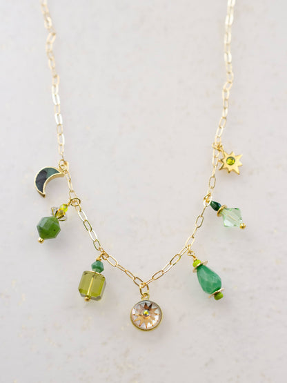 Jill Makes - Pearl Zodiac Earth Sign Charm Necklace
