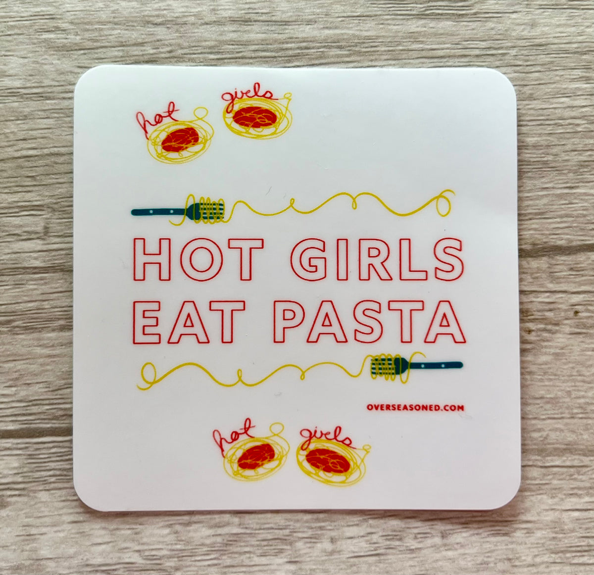 Hot Pasta Sticker Hot Girls Eat Pasta Sticker – Overseasoned