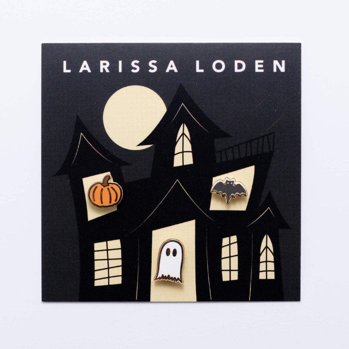 Set of 3 Spooky Enamel Stud Earrings- Larissa Loden