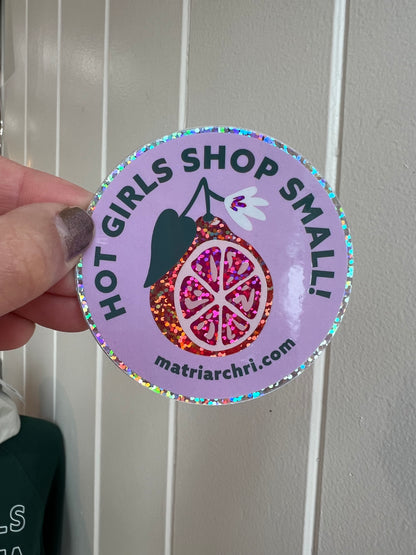 Hot Girls Shop Small Sticker