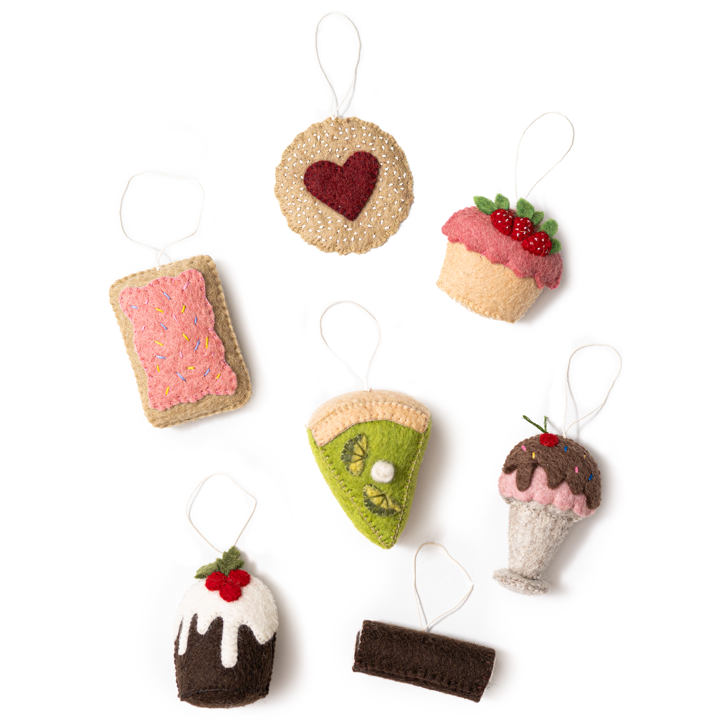 Felt Sweet Treat Ornaments: Linzer Cookie