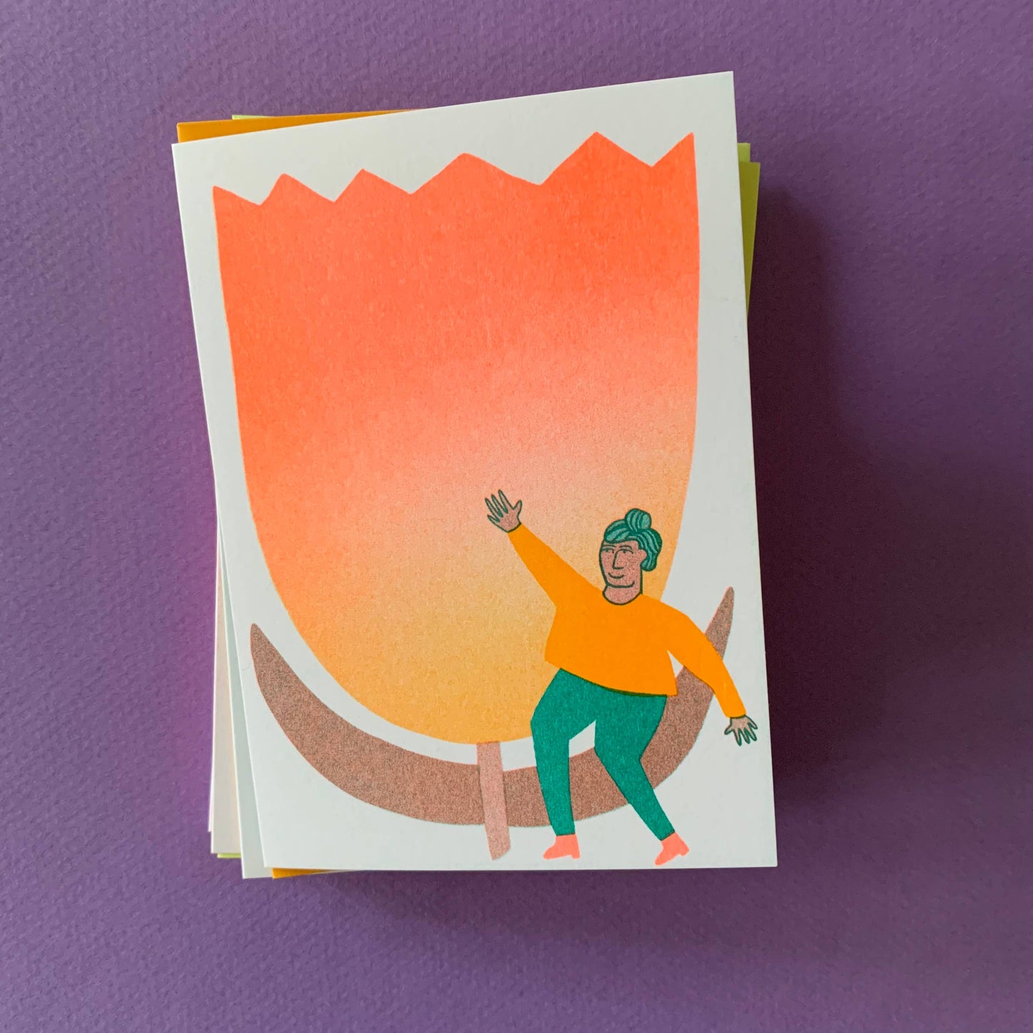 Blooming Card Set - Risograph Printed