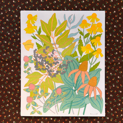 Belonging Prairie - Risograph Art Print
