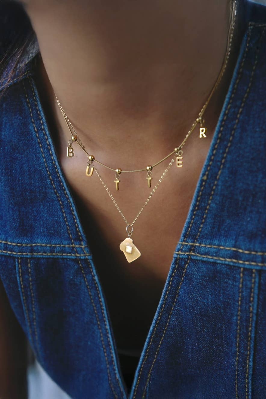 Bread ’N Butter Necklace - 18K Gold Plated