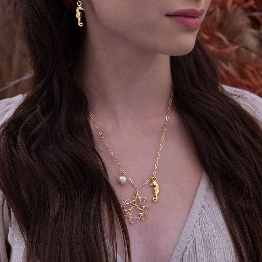 Coral Charm Necklace