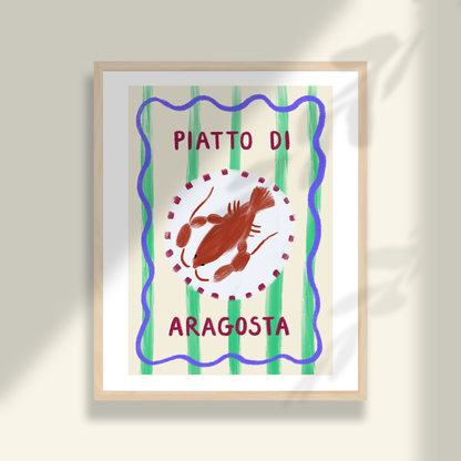 Allison Poplett - Piatto di Aragosta Art Print
