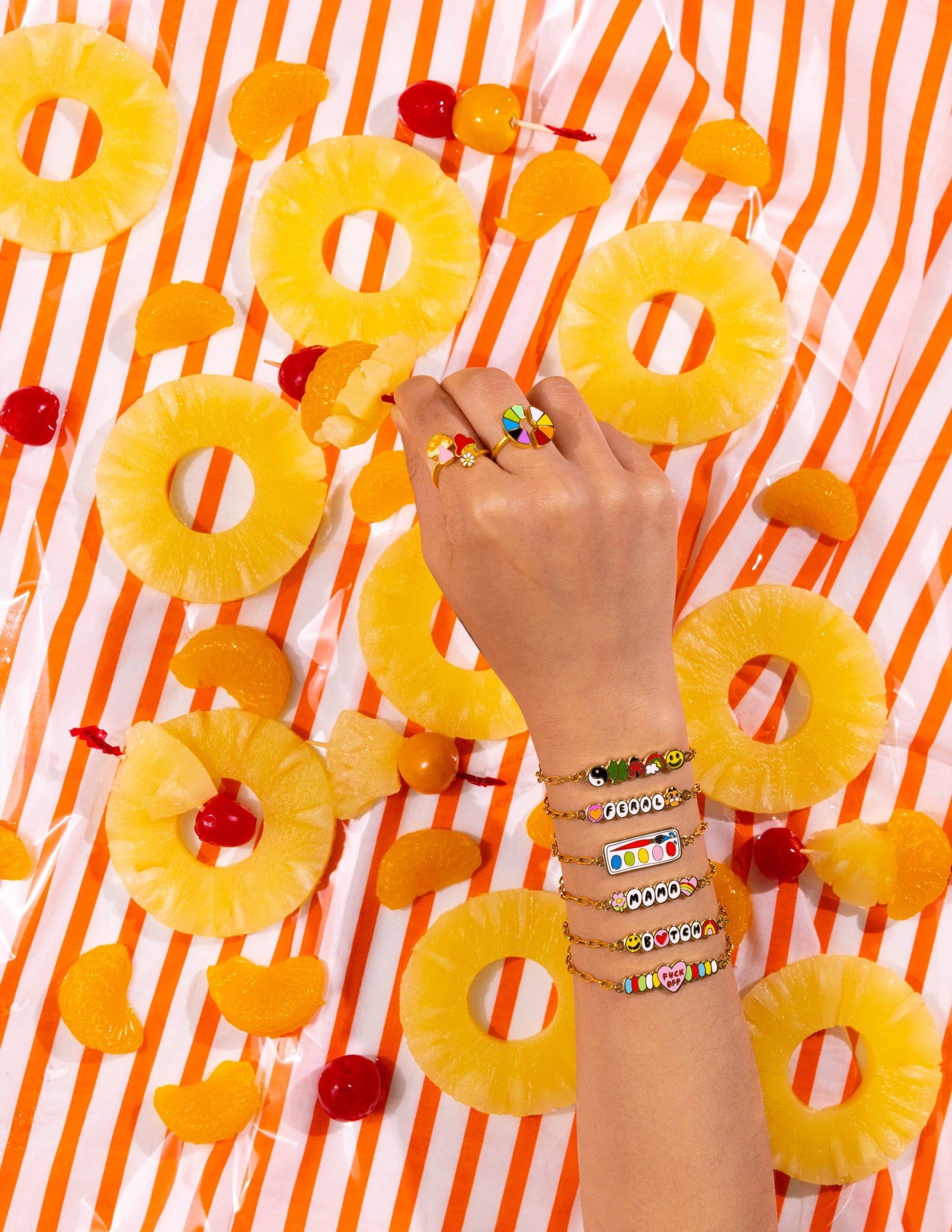Queer Bracelet - 18k Gold Gilt Enamel