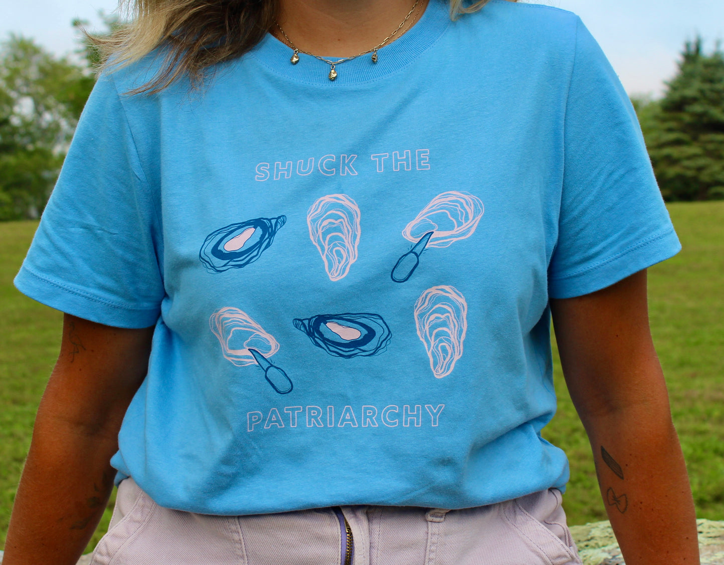 Shuck the Patriarchy Women's Heavyweight Tee