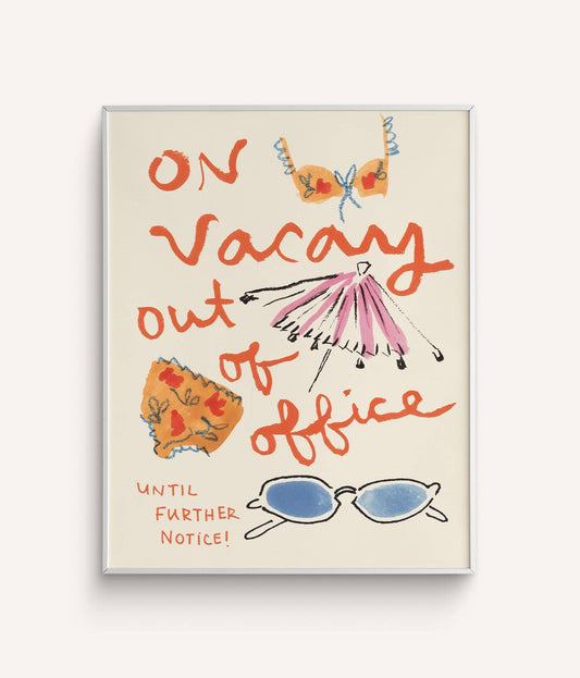 On Vacay: Out of Office- Phthalo Ruth Print