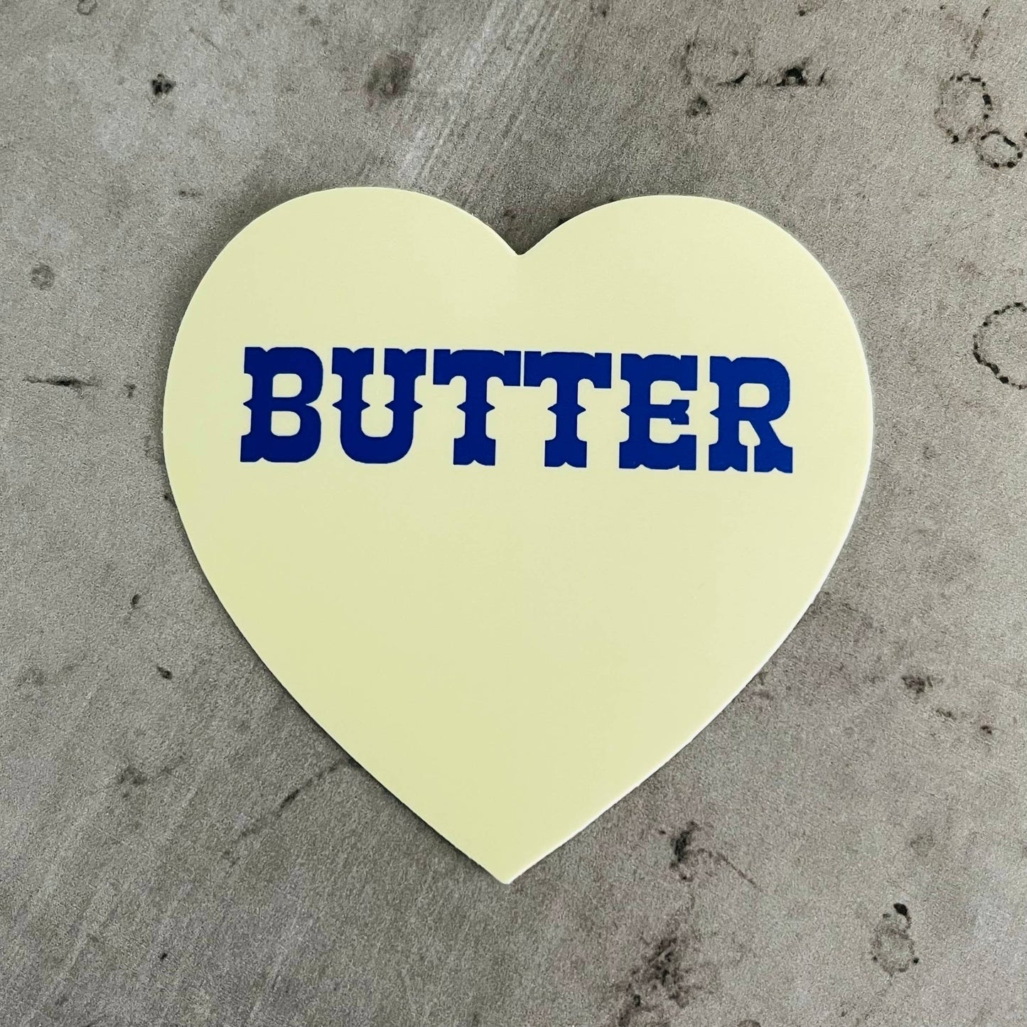 The Silver Spider - Butter heart sticker