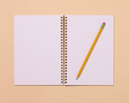 And Here We Are - Hot Dogs Letterpress Spiral Notebook