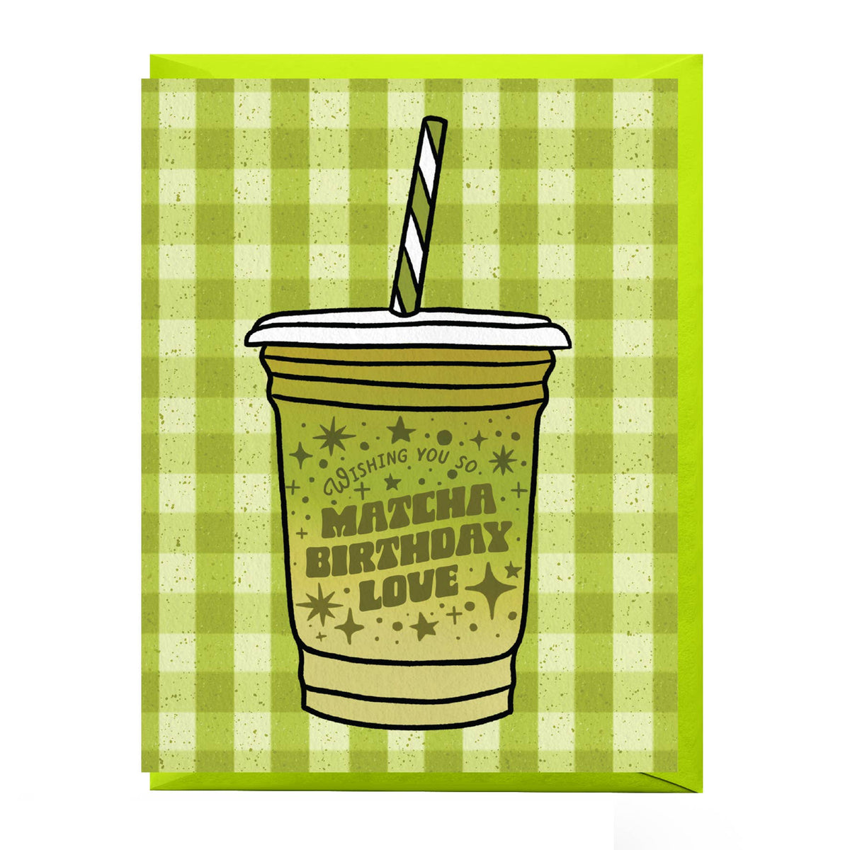 Iced Matcha Birthday Card -Boss Dotty Paper Co.