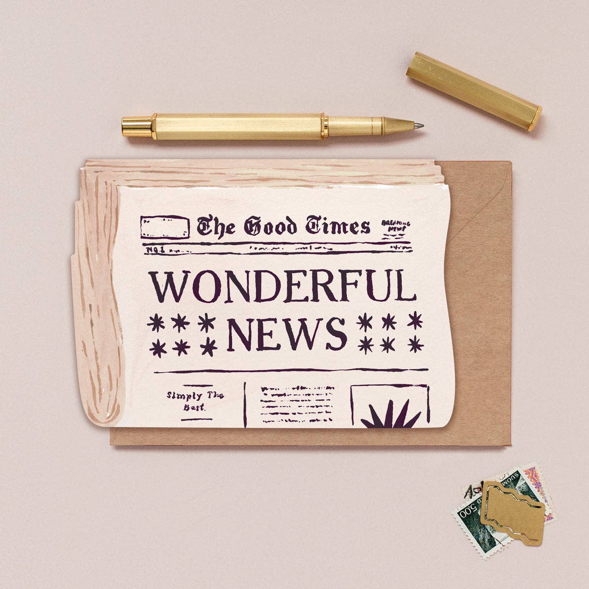 Newspaper Congratulations Card | Sister Paper Co.