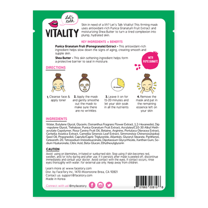 FaceTory - Face Mask - Firming - Let's Talk Vitality