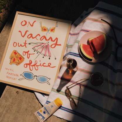 On Vacay: Out of Office- Phthalo Ruth Print